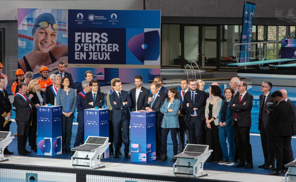 discours lors de l'inauguration du centre aquatique olympique